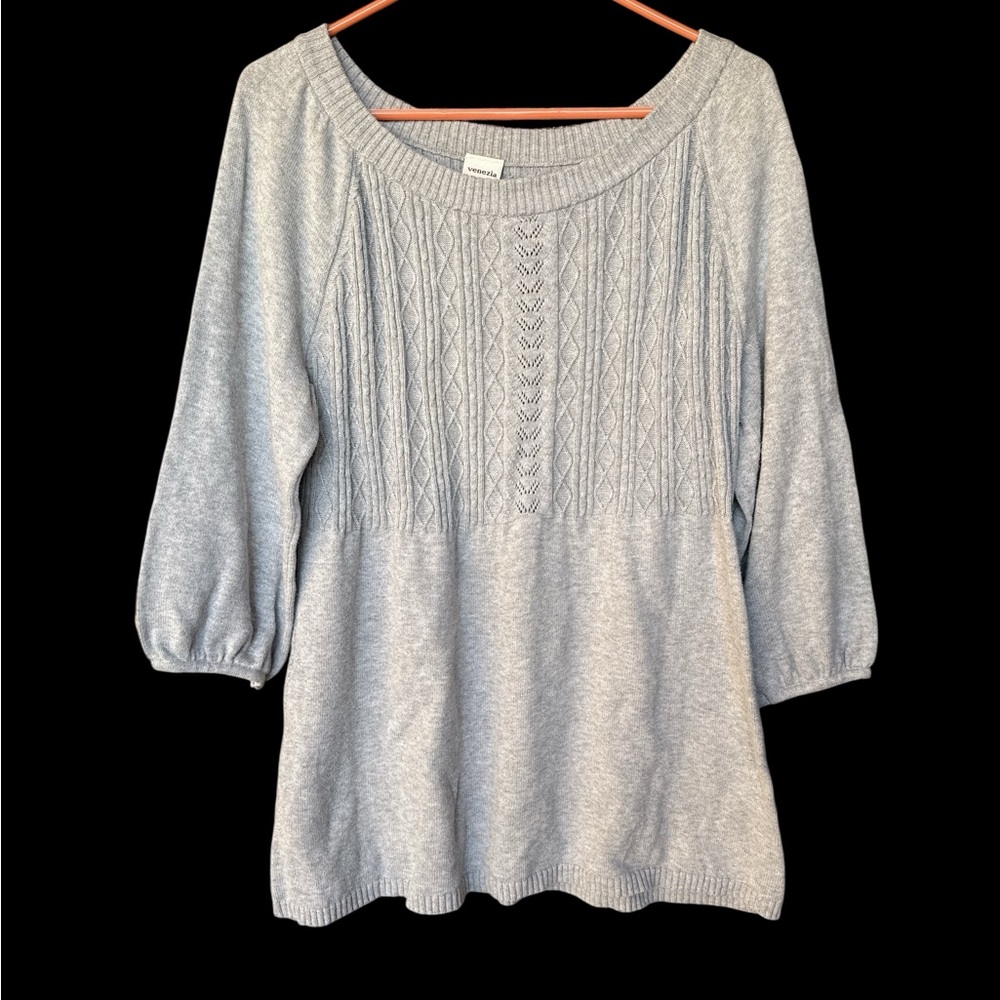 Venezia Light Gray Cotton Sweater